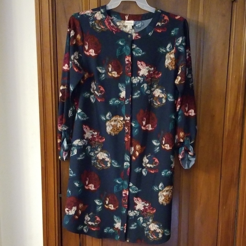 Merona Floral Shirt Dress w/ tie